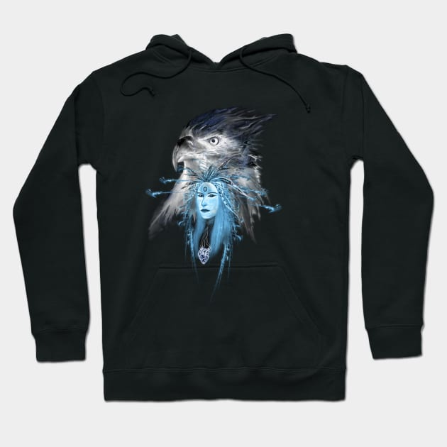 Eagle Shaman Hoodie by Looazo